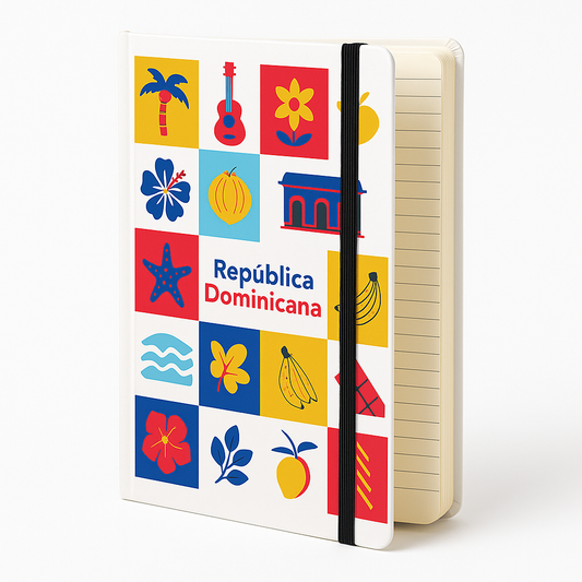 Libreta Pasta Dura Personalizada Con tirante Elástico  Negro – 180 Páginas