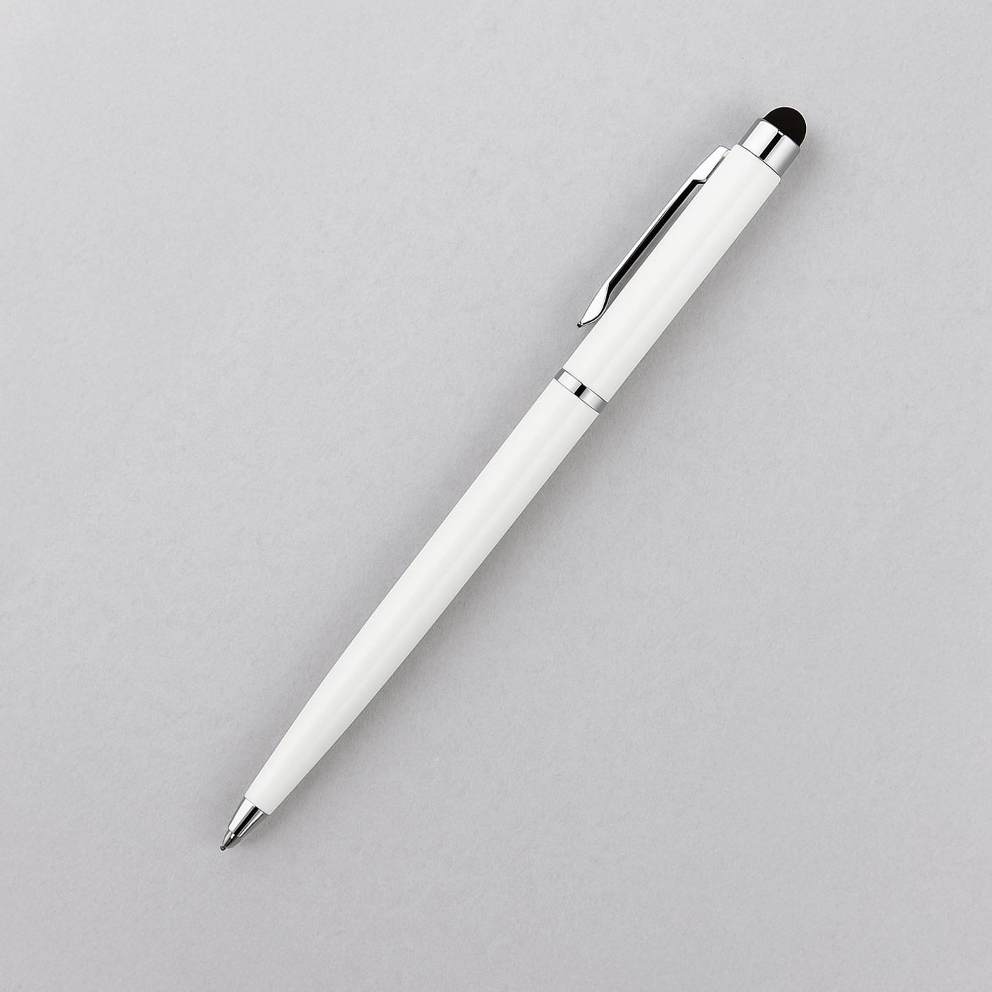 Lapiceros / Bolígrafos Blanco de Plastico con Punta Táctil Personalizado