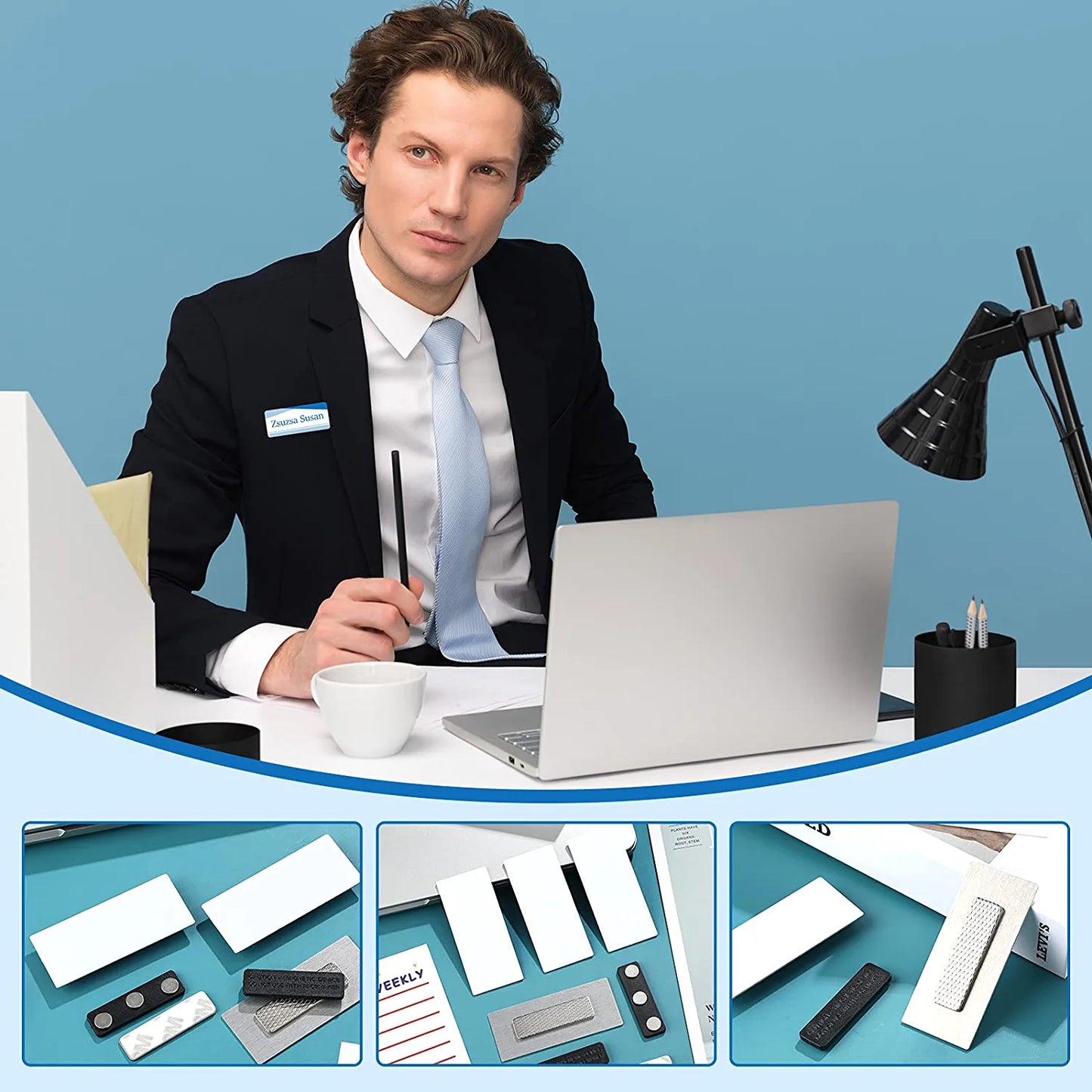 Distintivos Magnéticos (Name Tags) Personalizados Full Color Para Empresas, Hotelería, Servicio al Cliente – Opción Name Tag Resinado Disponible