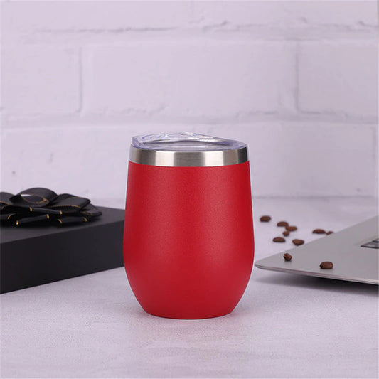Vaso Vinero Acero Inoxidable  12oz Con Tapa Personalizado 12oz