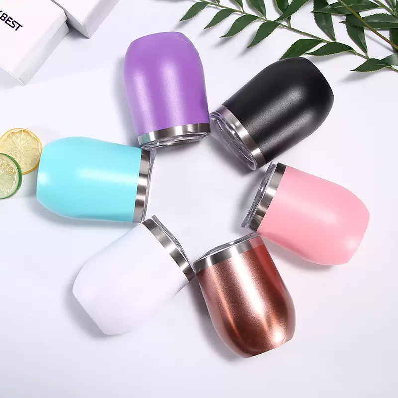 Vaso Vinero Acero Inoxidable 12oz Con Tapa Personalizado 12oz