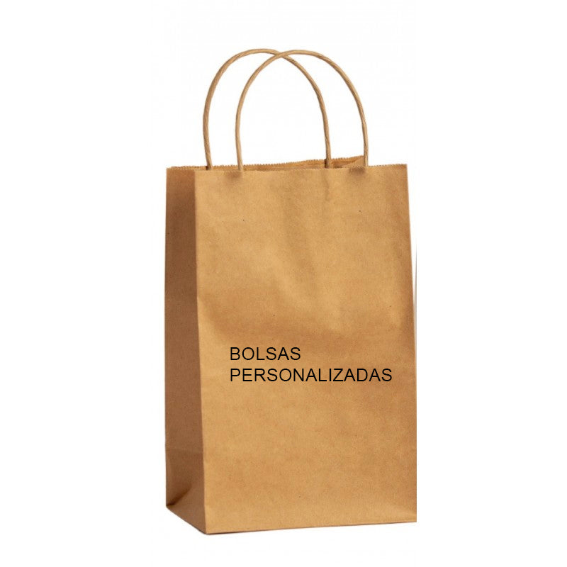 Bolsas de Papel Genéricas Con Asa Personalizadas (Paquete 100 unidades)